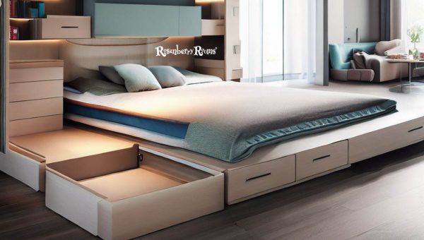 Integrated Bed Frame with Storage Units