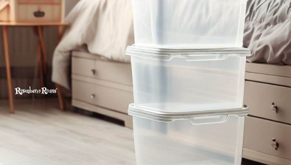 Stackable Clear Plastic Bins