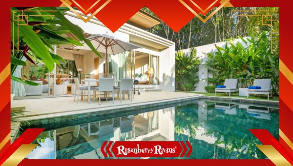 Nautical-style deck with navy blue and white striped upholstery and rope accents