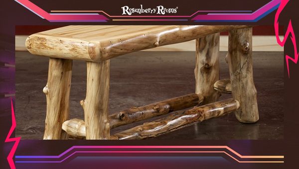 Rough-hewn Log Benches