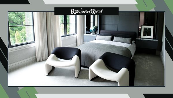 White Bedroom with Black Statement Furniture