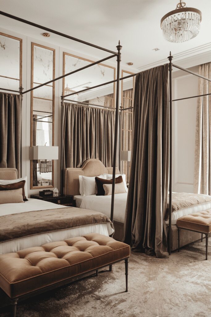 25+ Stylish Ways to Fit 2 Beds in 1 Room 27 0001 1 a photo of an elegant retreat bedroom wi CImcCvlGRvy4c5wfn8DkKA MDX8EM 2Roi HE DtFdy4A 1