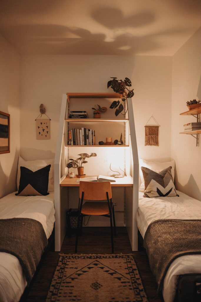 25+ Stylish Ways to Fit 2 Beds in 1 Room 11 0017 2 a room with two beds and a shared worksp jHZecbJWQQO2eZbJtiCgSA xetsTXFfRMStSK5i v0WeQ 1