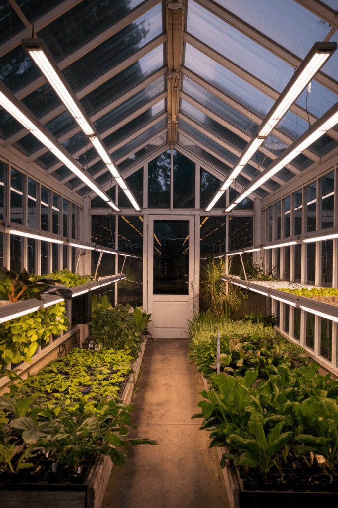 20+ Greenhouse Interior Ideas | Refreshing Designs & Concept 6 Greenhouse Interior Ideas: Solar-Powered LED Lighting for Sustainability