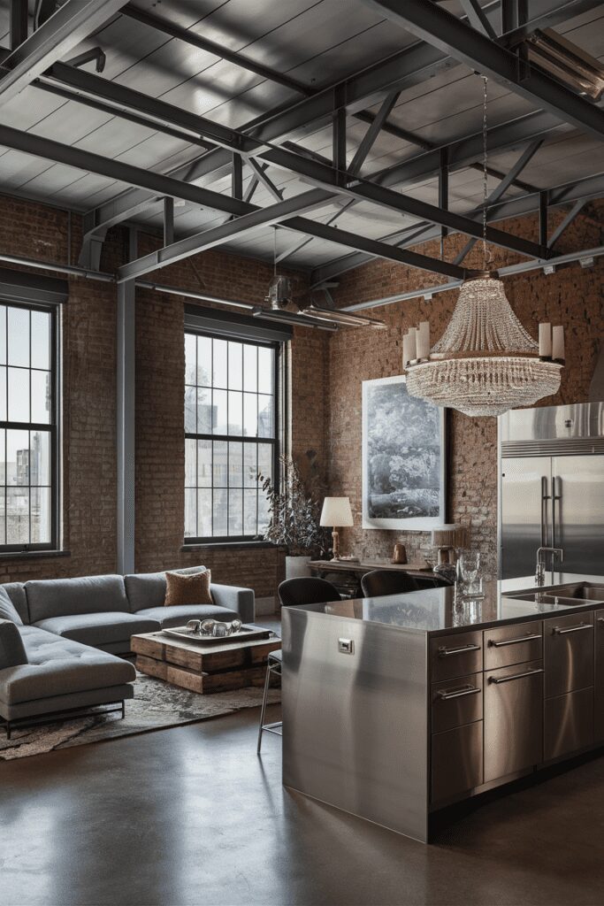 25+ 80s Luxury Interior Ideas - Picture Retro Opulence 12 80s Luxury Interior Ideas: Industrial Chic with Upscale Touches