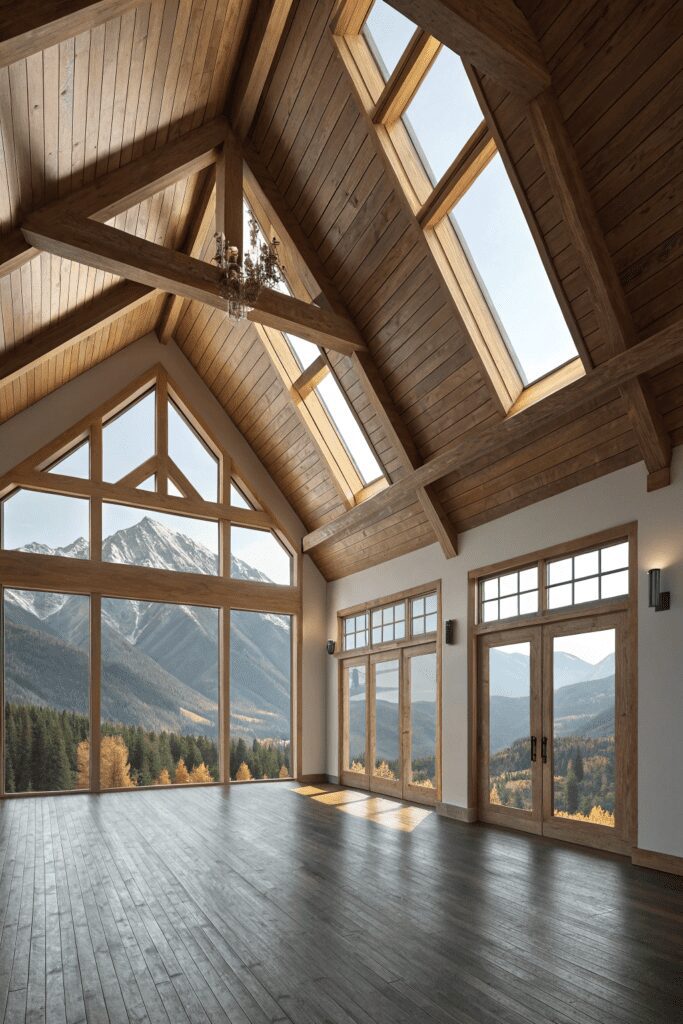 30+ Mountain Modern Home Interior Ideas | Explore Fresh Trends 16 Mountain Modern Home Interior Ideas: Vaulted Ceilings for a Spacious Look