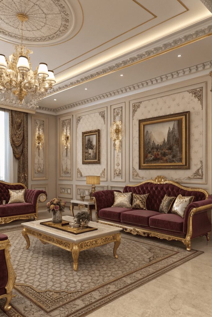 25+ 80s Luxury Interior Ideas - Picture Retro Opulence 2 80s Luxury Interior Ideas: Classic Elegance with Ornate Details