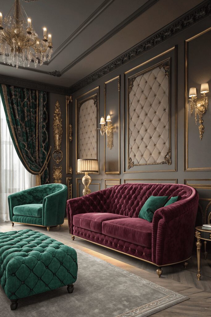 25+ 80s Luxury Interior Ideas - Picture Retro Opulence 11 80s Luxury Interior Ideas: Velvet Upholstery for Timeless Luxury