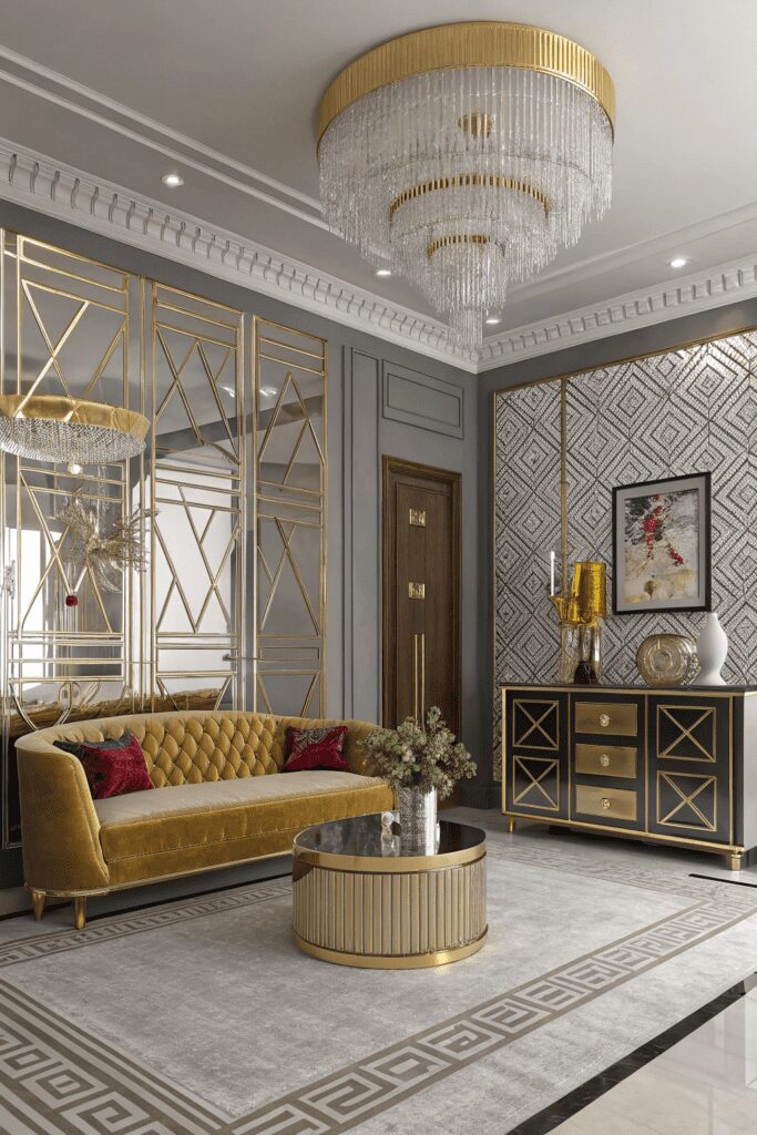 25+ 80s Luxury Interior Ideas - Picture Retro Opulence 14 80s Luxury Interior Ideas: Metallic Accents for Glamorous Interiors
