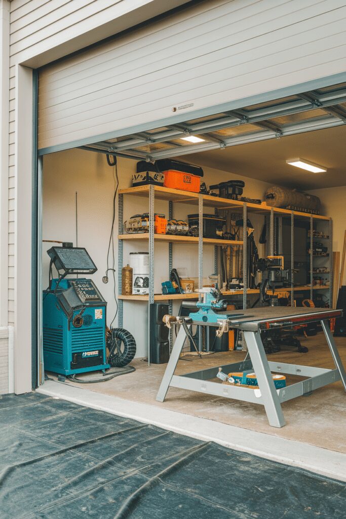 30+ Garage Workshop Layouts Ideas That Will Blow Your Mind! 9 Garage Workshop Layouts Ideas: The Outdoor Extension Workspace