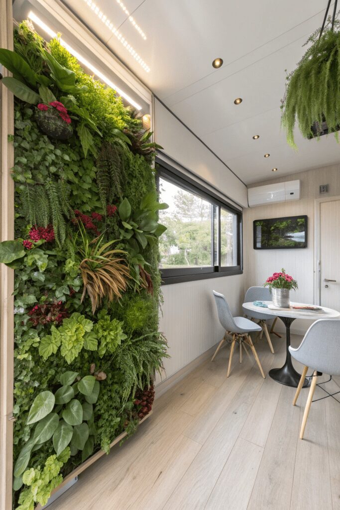 10+ Stunning Singlewide Mobile Home Ideas You Need to See 8 Singlewide Mobile Home Ideas: 8. Indoor Vertical Garden for a Lush Green Space