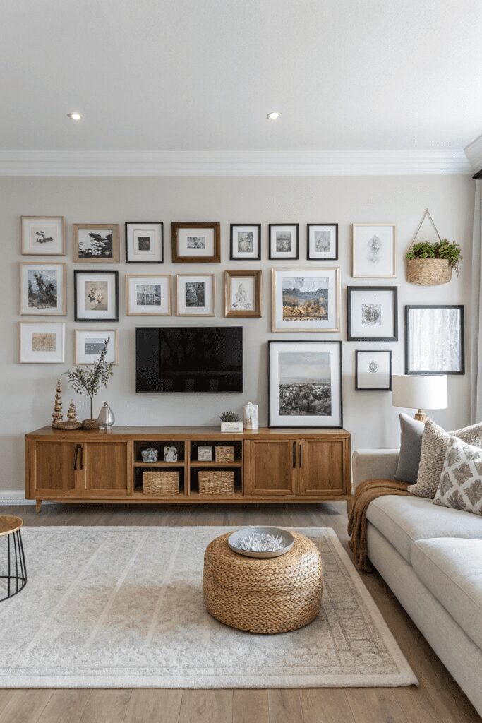 15 Genius Ways to Fill Your Blank Walls Instantly! 15 Large Empty Wall Ideas: Photo Gallery Wall