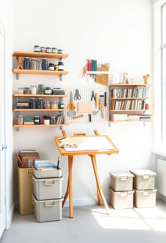 15+ Art Studio Ideas You Need to Try Today! 11 Art Studio Ideas: Space Saving Ideas