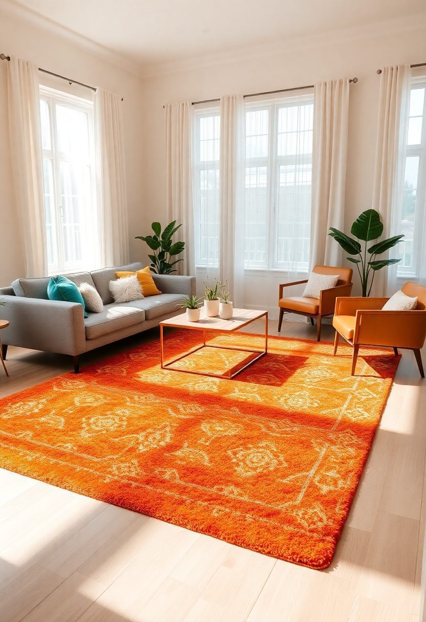 10+ Fresh Spring Decor Living Room Ideas to Transform Space! 9 Spring Living Room Decor Ideas: Add A Statement Area Rug