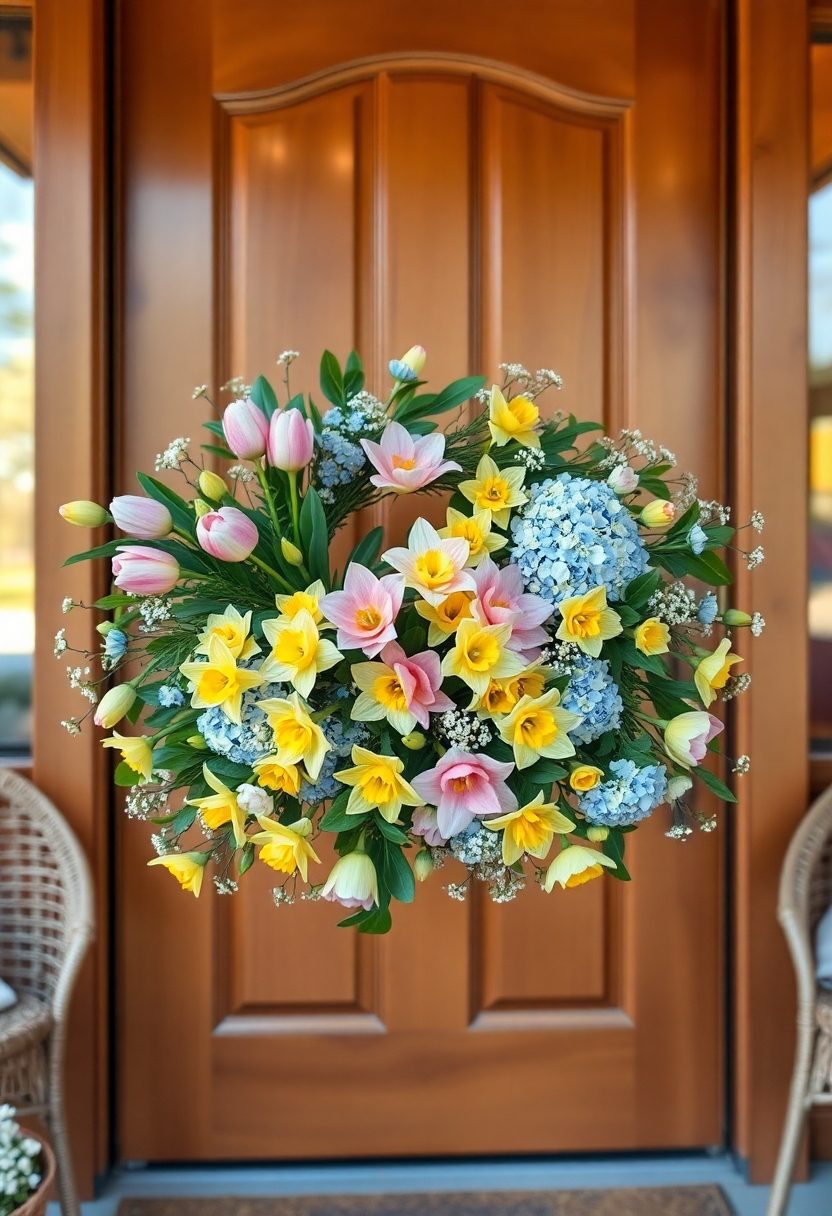 15 Lovely Spring Front Door Decor Ideas to Welcome the Season 12 Spring Front Door Decor Ideas: Fresh Flower Arrangements for Front Doors