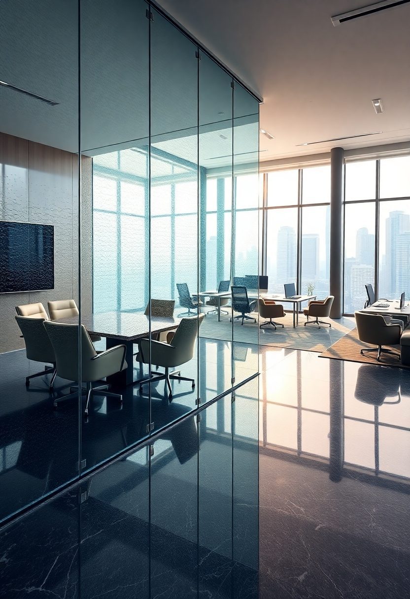 10+ Luxury Office Furniture Ideas to Impress Every Client! 8 Luxury Office Furniture Ideas: Exquisite Glass Partitions