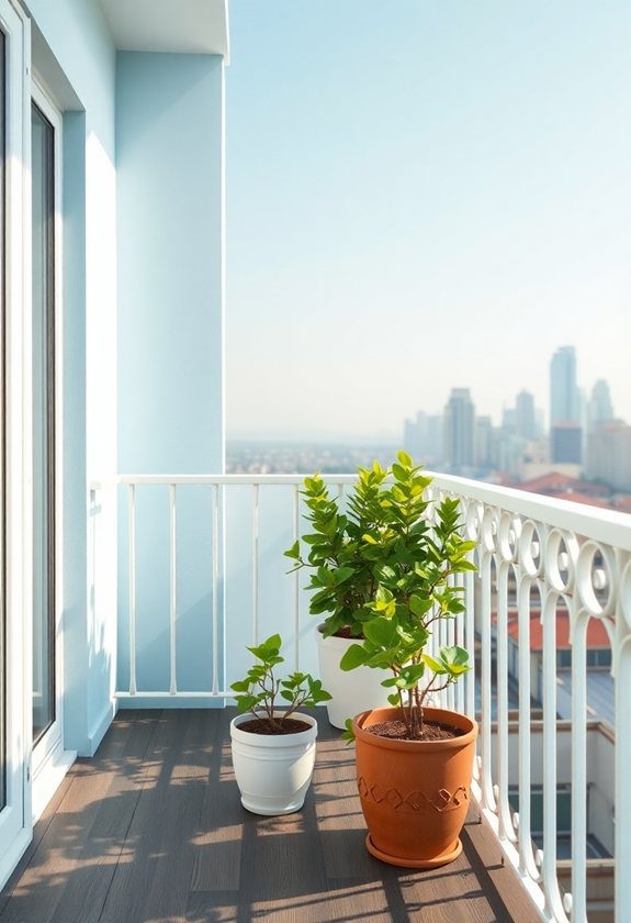 Balcony Wall Painting Ideas: Solid Color Scheme Inspiration