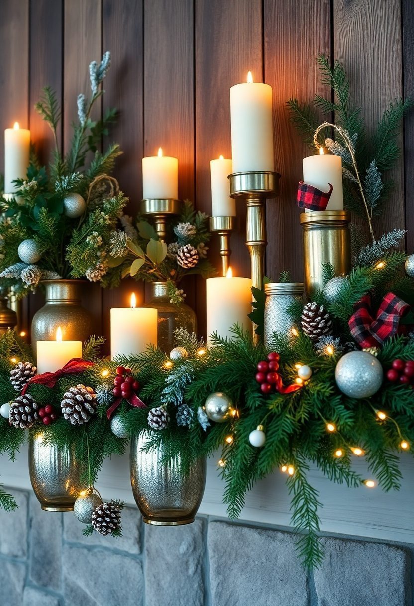 15 Gorgeous Farmhouse Mantle Decors Ideas - Explore More! 15 Farmhouse Mantle Decor Ideas: Winter Wonderland Farmhouse Mantle Decorating