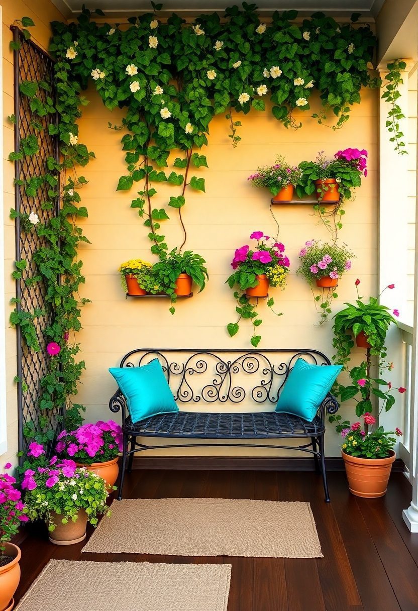 15 Genius Small Front Porch Decorating Ideas - Explore More! 6 Small Front Porch Decorating Ideas: Space-Saving Vertical Garden Ideas