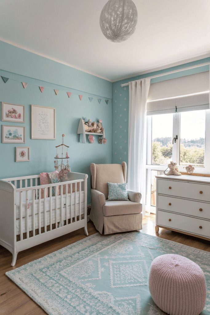 10+ Benjamin Moore Sea Salt Ideas The Secret to Calm Rooms! 4 Benjamin Moore Sea Salt Ideas: 4. Tranquil Nursery with Benjamin Moore Sea Salt
