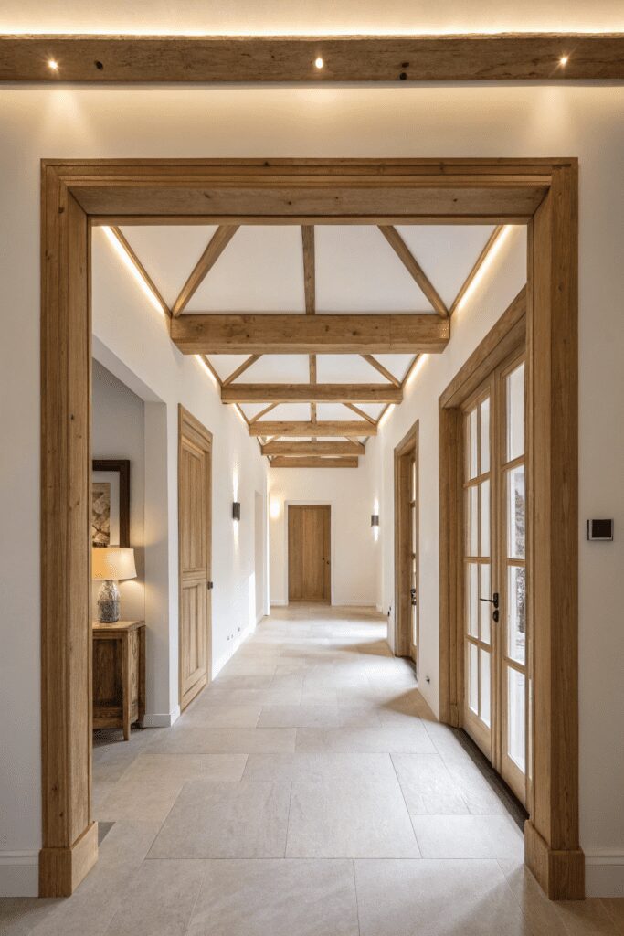 15+ Cased Openings - The Secret to Stylish Room Ideas! 5 Cased Openings Between Rooms Ideas: 5. Floating Beam Frame for a Minimalist Touch