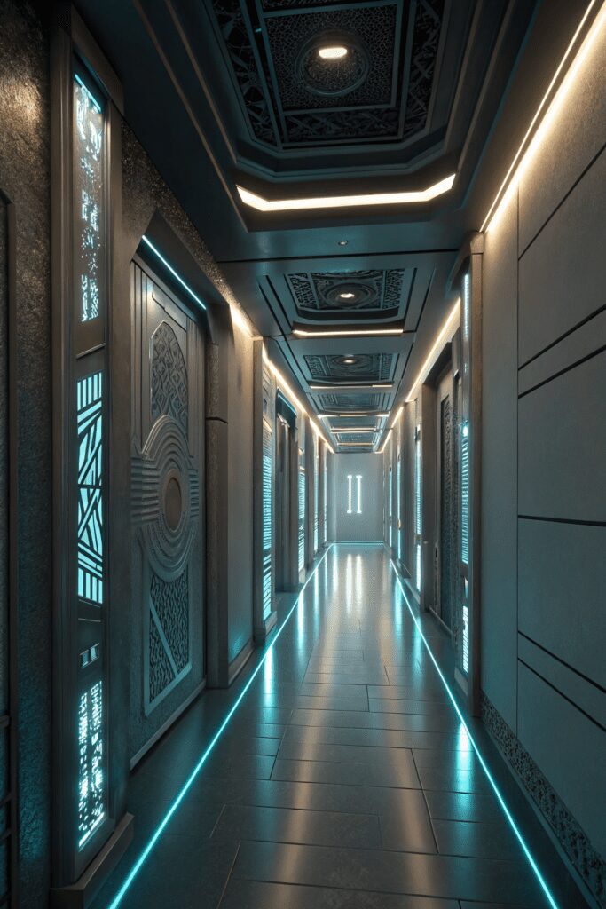 15+ Cased Openings - The Secret to Stylish Room Ideas! 17 Cased Openings Between Rooms Ideas: 17. Fiber Optic-Illuminated Threshold for a Sci-Fi Vibe