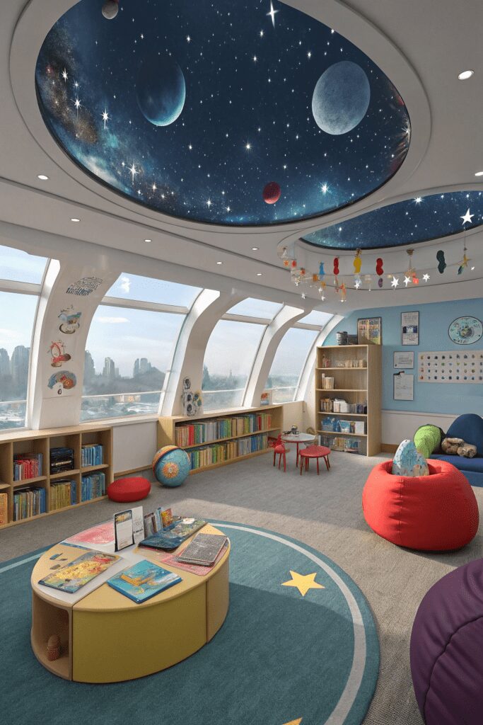10+ Create the Perfect Daycare Room Ideas - Explore More! 1 Daycare Rooms Ideas: 1. Galactic Explorer's Hub