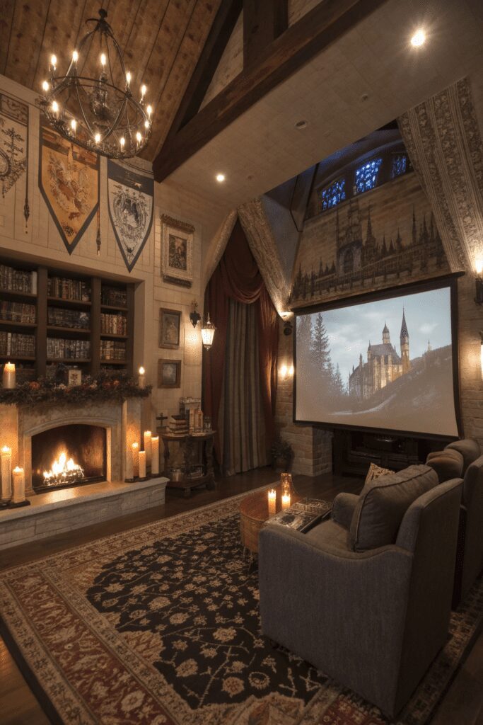10+ Dreamy Home Theater Ideas You Need to See Now! 10 Home Theater Rooms Ideas: 10. Harry Potter-Inspired Wizarding Theater