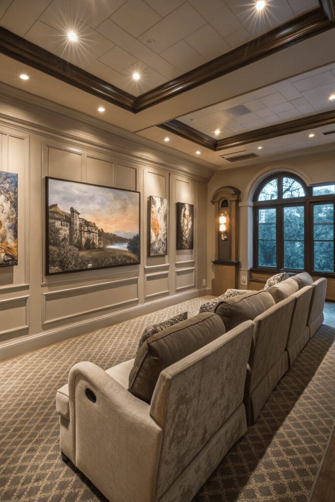 10+ Dreamy Home Theater Ideas You Need to See Now! 11 Home Theater Rooms Ideas: 11. Art Gallery-Themed Theater