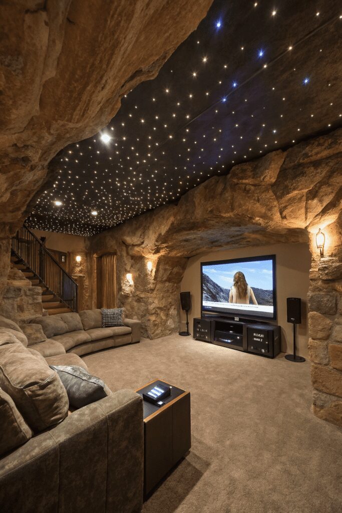 10+ Dreamy Home Theater Ideas You Need to See Now! 12 Home Theater Rooms Ideas: 12. Subterranean Cave Cinema