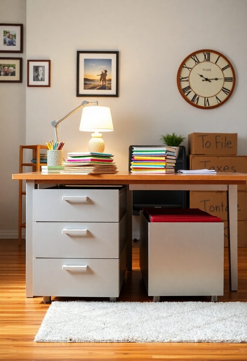 15+ Comfortable Home Office Ideas for - Working Moms Day! 11 Home Office Ideas for Working Moms Day: Setting Up a Functional Filing System