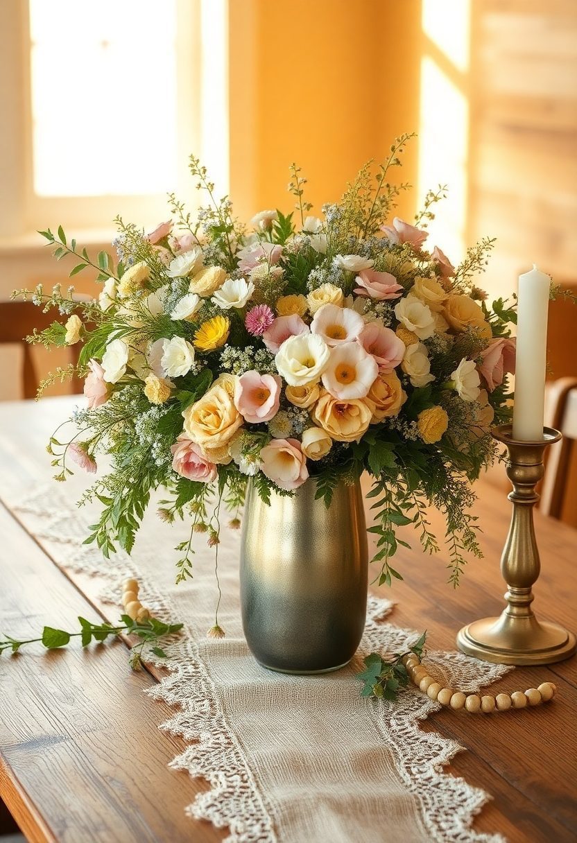 15 Easy & Stunning Spring Tablescapes Ideas to Impress! 2 Spring Tablescapes Ideas: Rustic Chic Tablescape Ideas