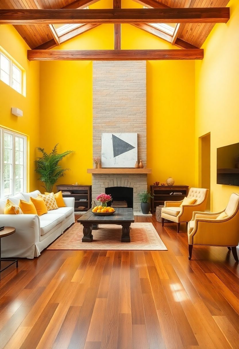 10 Fresh Farmhouse Living Room Paint Color Ideas to Try Now! 10 Farmhouse Living Room Paint Colors Ideas: Sunny Yellows To Brighten Up The Space