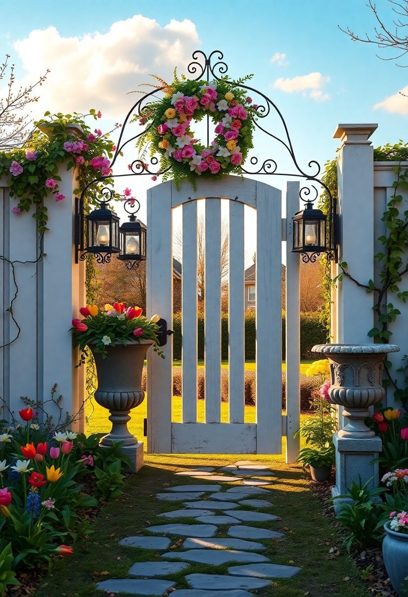 15+ Gorgeous Spring Porch Decor Ideas You’ll Want to Copy! 8 Spring Porch Decor Ideas: Garden Gate Decor