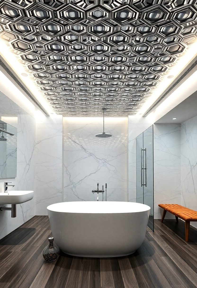 15 Modern Bathroom False Ceiling Design Ideas Redefine Style 8 Modern Bathroom False Ceiling Design Ideas: Unique Ceiling Materials for a Luxurious Bathroom Feel