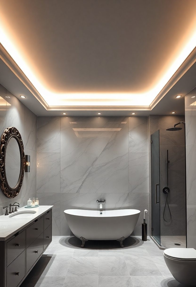 15 Modern Bathroom False Ceiling Design Ideas Redefine Style 5 Modern Bathroom False Ceiling Design Ideas: Retrofitting Traditional Bathrooms With Modern Ceilings
