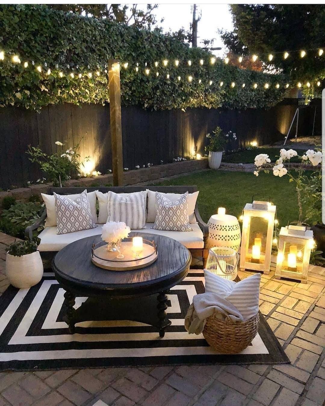 24 Stunning Boho Patio Ideas That Wow in 2025 9 Starlit Sophistication in the Patio Garden