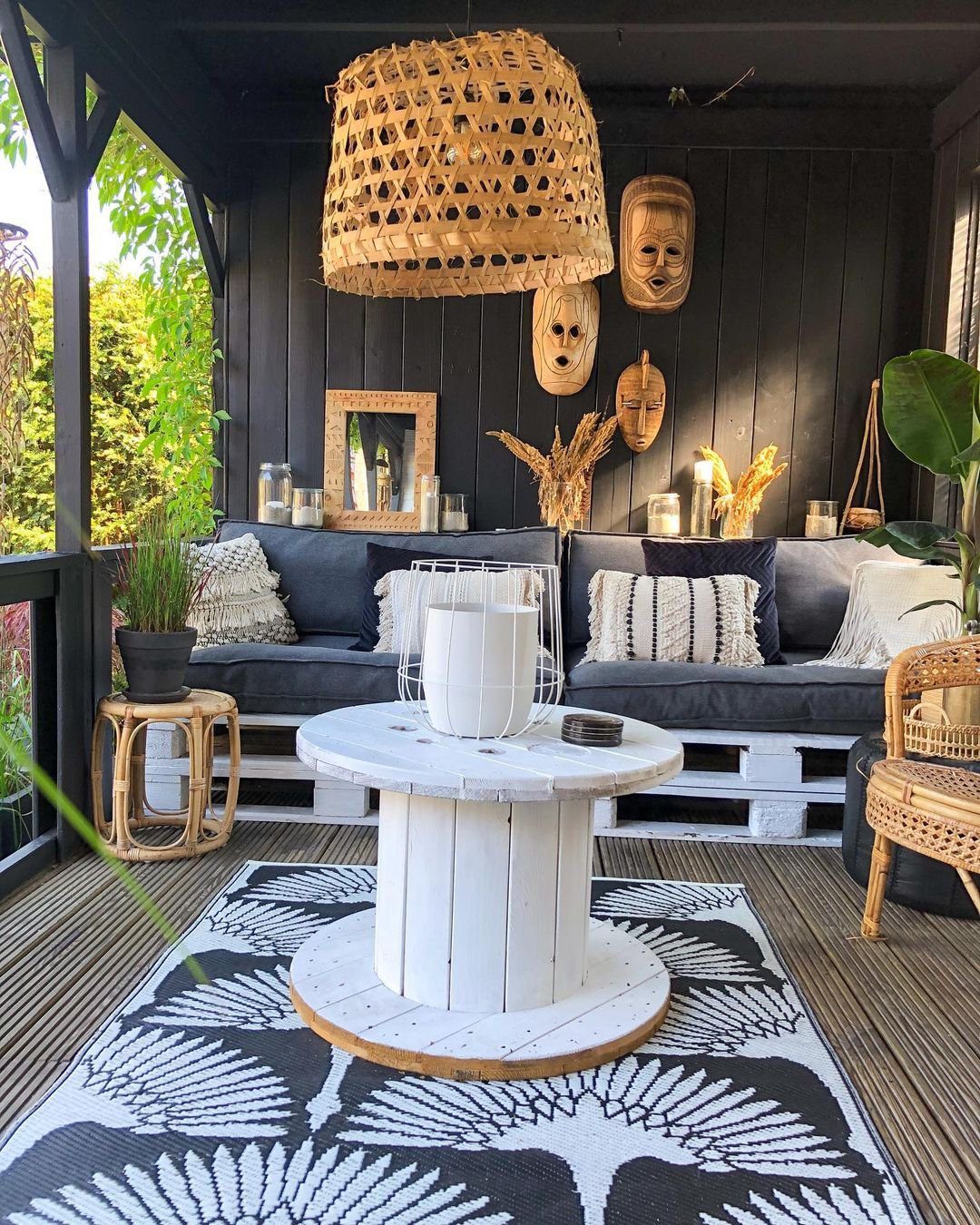 24 Stunning Boho Patio Ideas That Wow in 2025 7 Tribal Accents and Textural Delight Home Decor