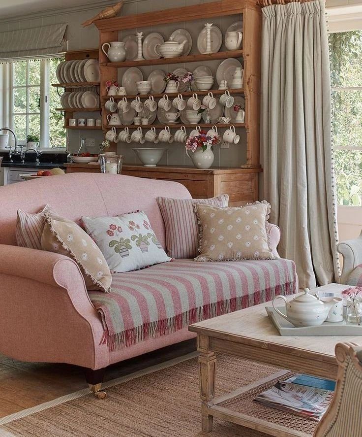 Dreamy Cottagecore Living Rooms That Stun in 2025 21 Whimsical Pottery Display Cottagecore Living Room