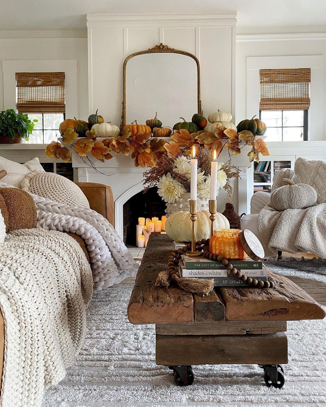 Jaw-Dropping Fall Coffee Table Decor for 2025! 23 Rustic Autumn Elegance with Candles