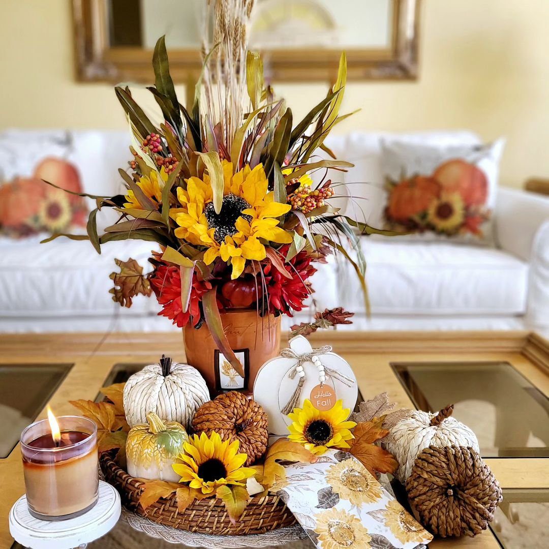 Jaw-Dropping Fall Coffee Table Decor for 2025! 5 Bold Sunflowers and Rustic Accents