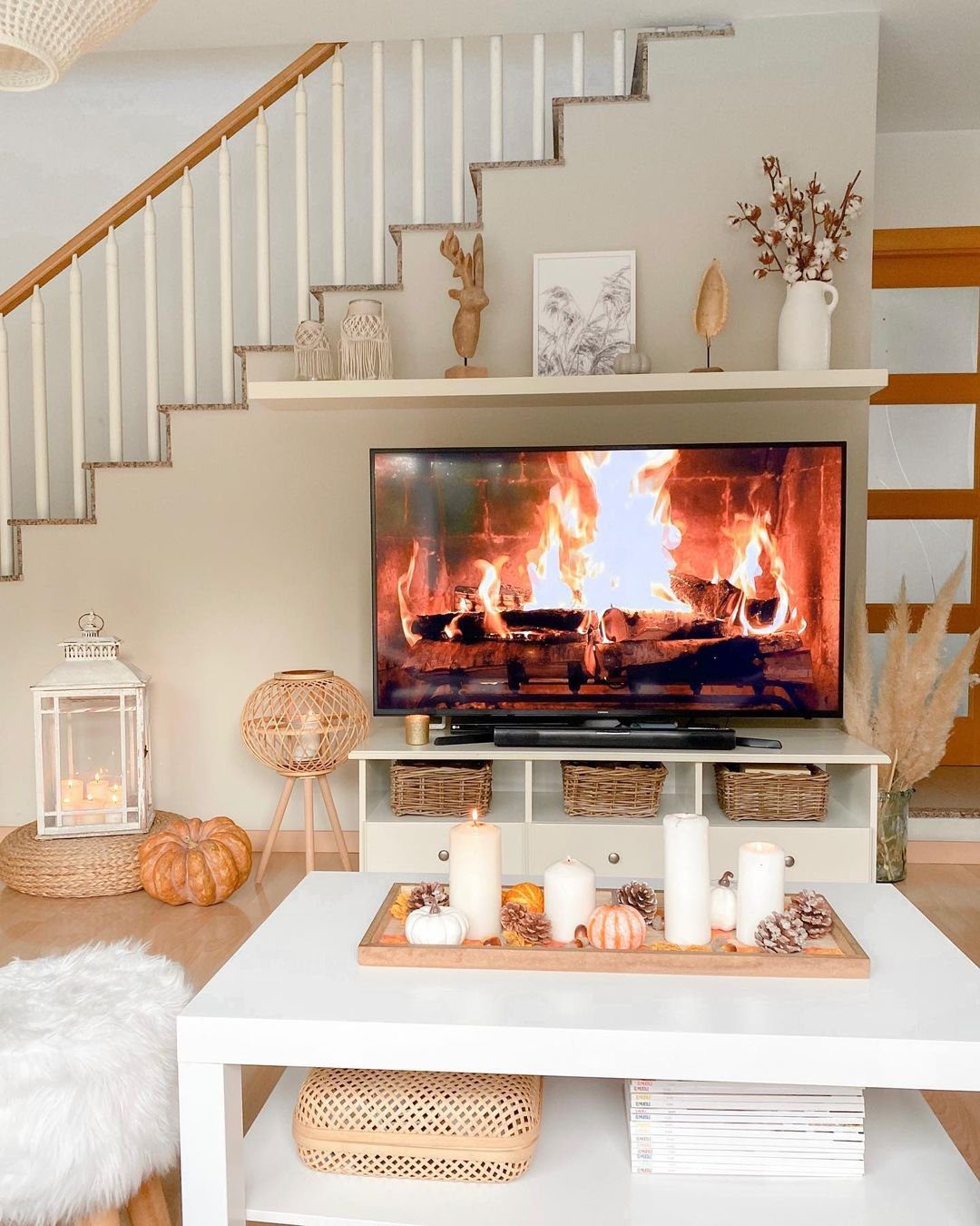 Jaw-Dropping Fall Coffee Table Decor for 2025! 6 Minimalist Fall Glow with Candlelight