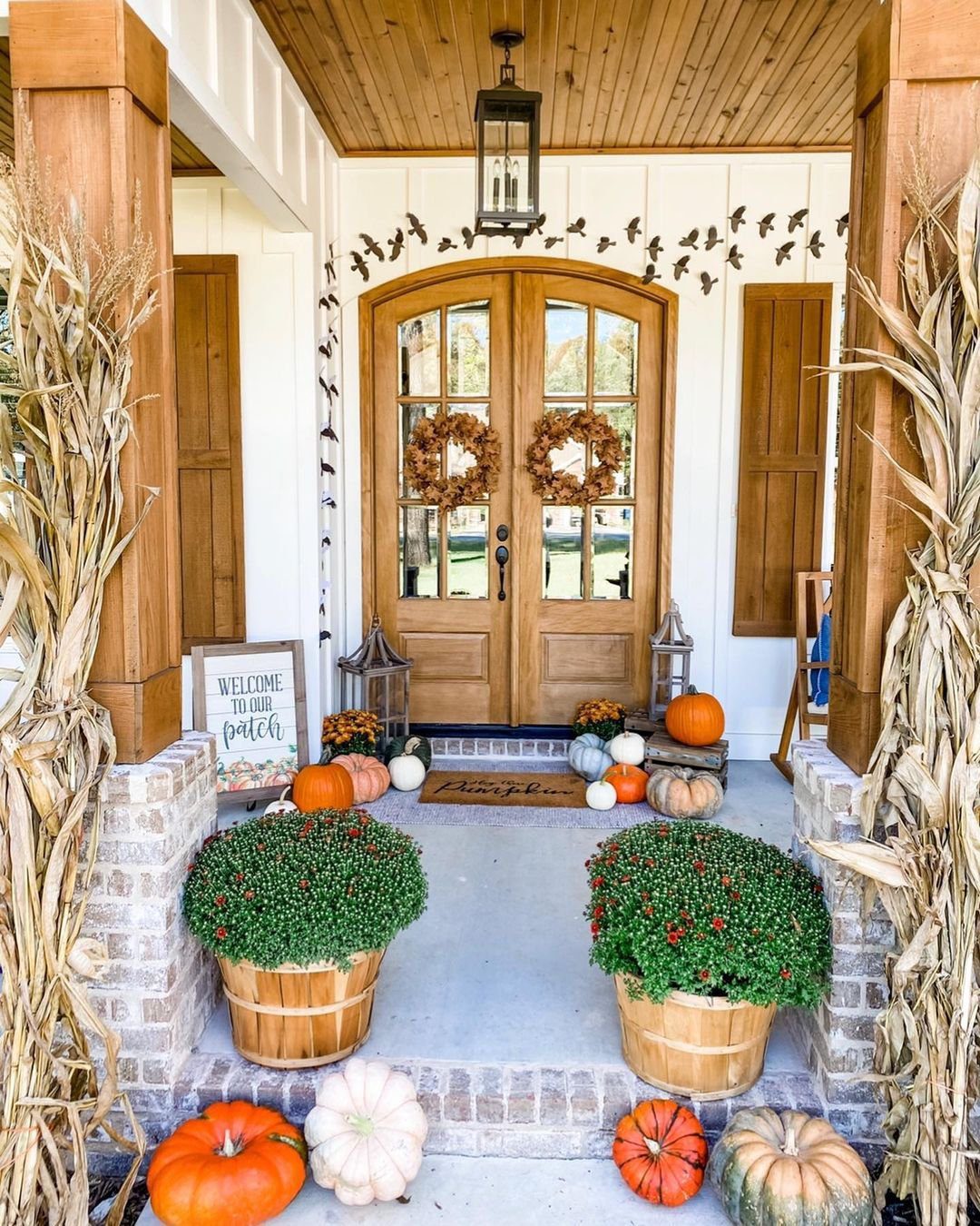 Harvest-Inspired Porch with Rustic Charm