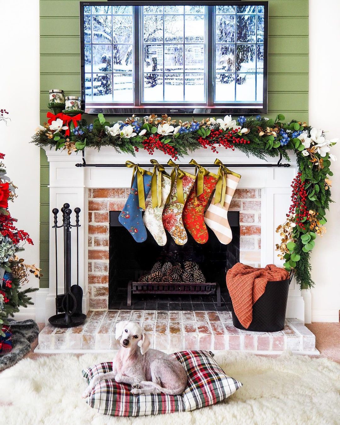 25 Jaw-Dropping Christmas Mantle Garlands for 2025 4 Colorful Stocking Charm