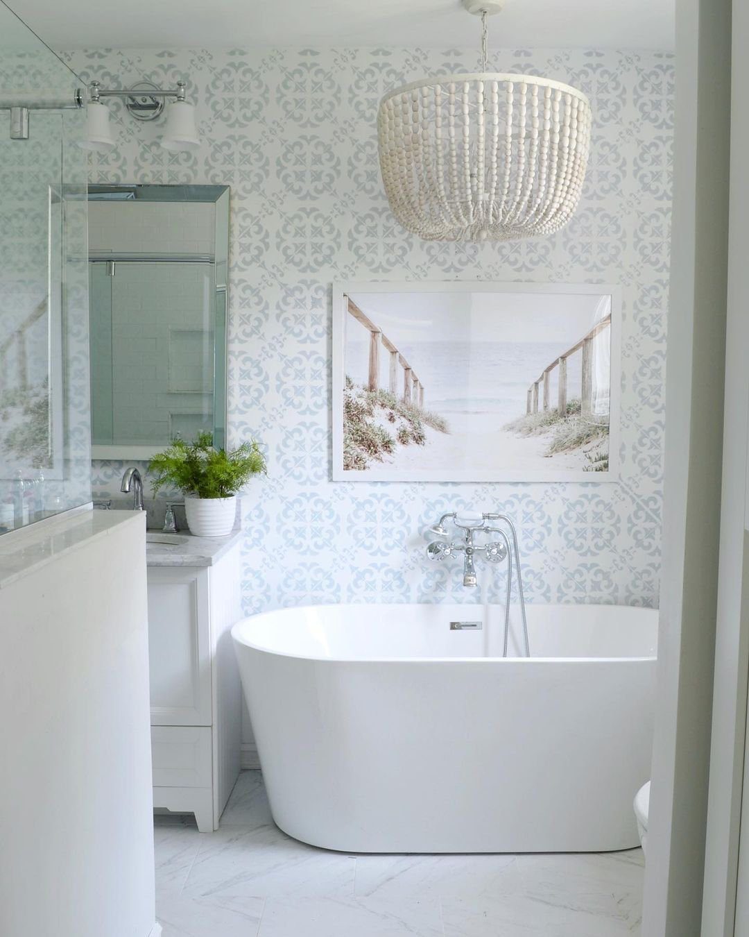 Coastal Bathroom Dreams: 25 Stunning Ideas for 2025! 11 Coastal Calm With Elegant Details
