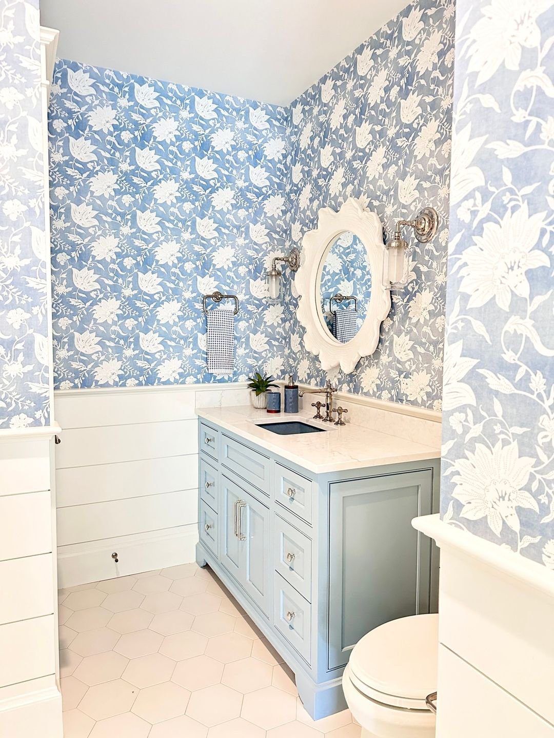 Coastal Bathroom Dreams: 25 Stunning Ideas for 2025! 12 Vintage Florals With Coastal Charm