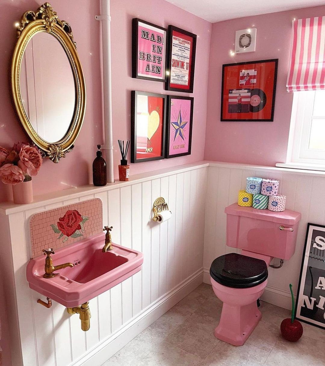 Shocking Dopamine Decor Bathroom Trends for 2025! 16 Retro Pink Charm With Vintage Flair