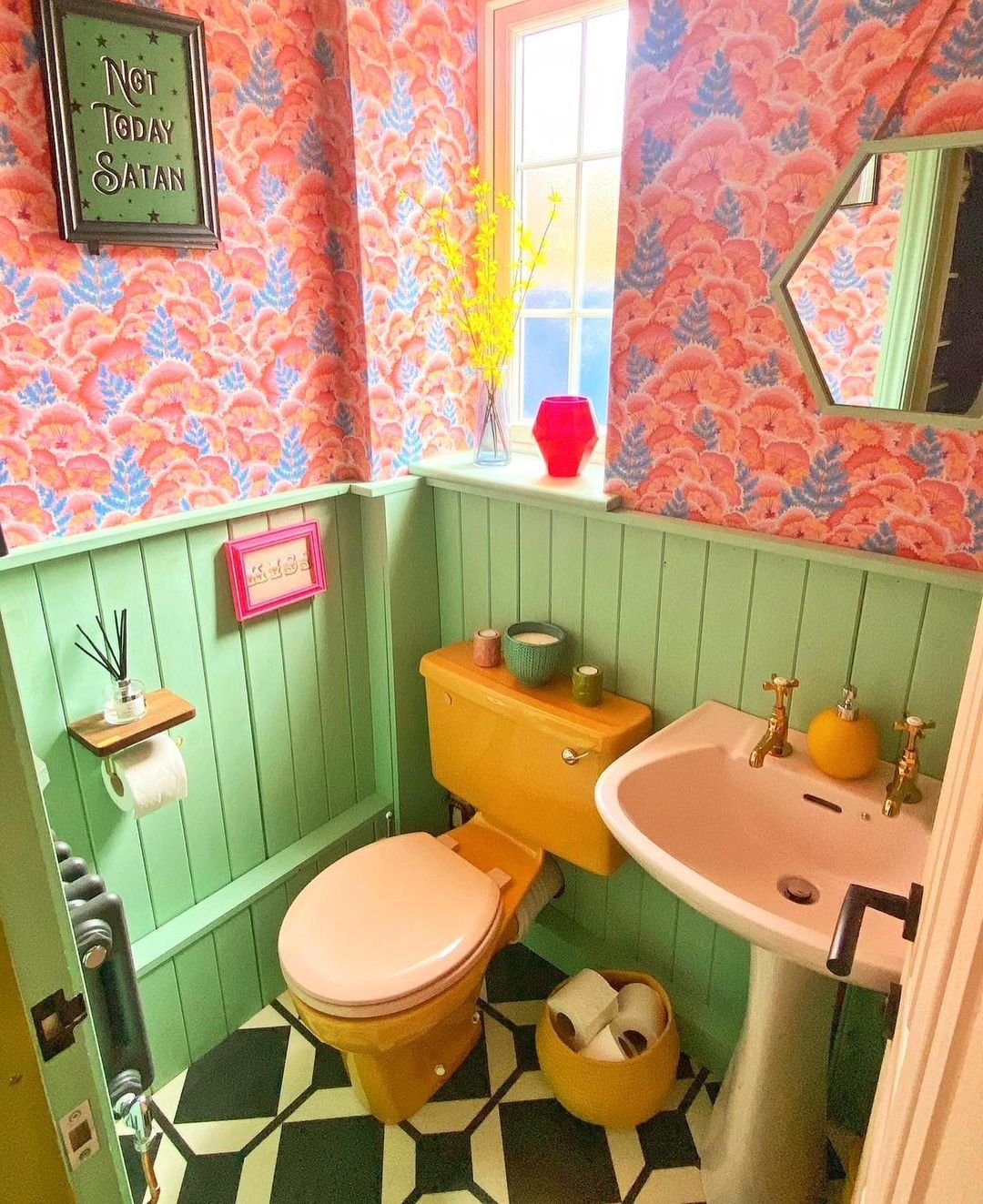 Shocking Dopamine Decor Bathroom Trends for 2025! 20 Vintage Flair With Bold Color Pops