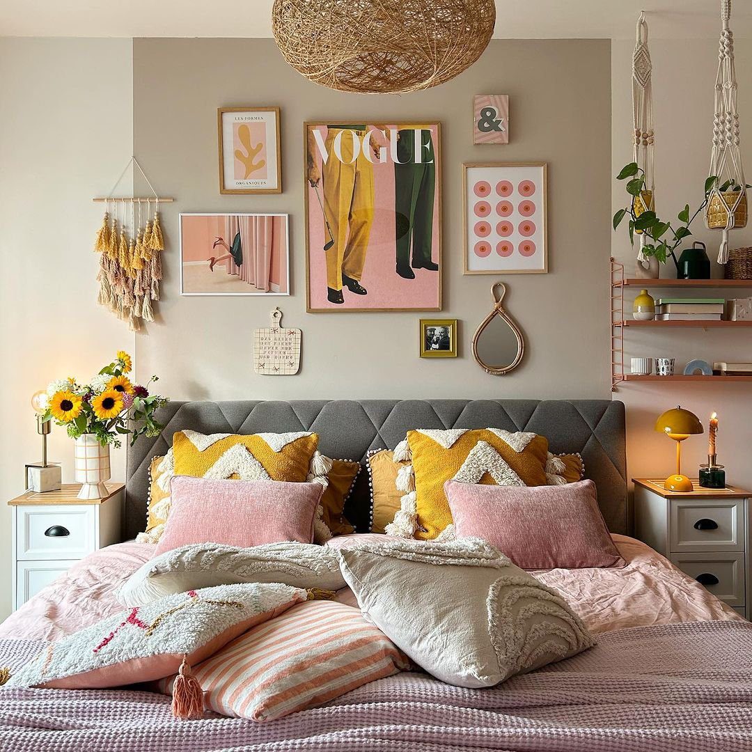 25 Mind-Blowing Dopamine Decor Bedroom Ideas for 2025! 21 Cozy Layers With Boho-Chic Art