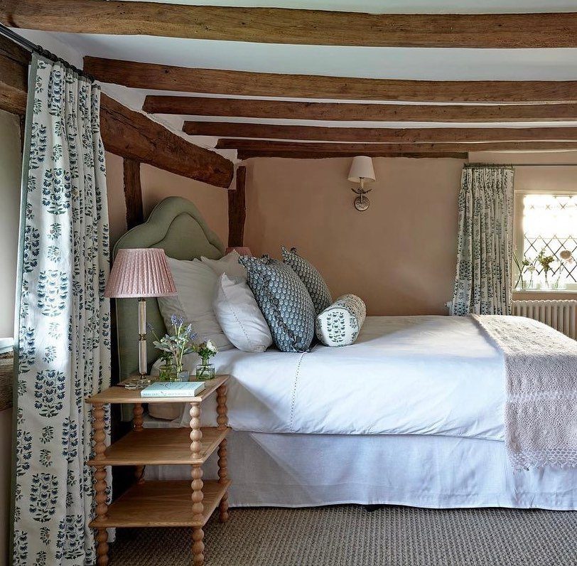 Dreamy Country Bedrooms: 20 Timeless Ideas for 2025 10 Rustic Beams With Soft Pastels